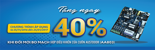 Austdoor Bắc Ninh tặng 40% chi phí đổi mới đổi mới bo mạch hộp điều khiển cửa cuốn Austdoor (AA 803)